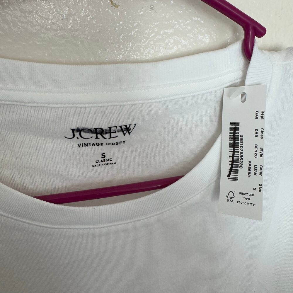 J.Crew T-Shirt WMNS S White USA Swimming Graphic Cotton Retro Athletic Americana - Picture 5 of 7